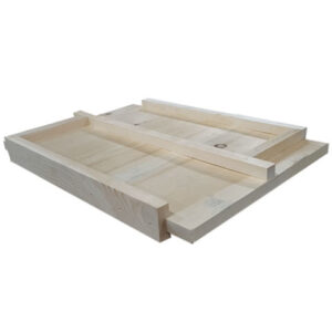 4 Frame Double Nuc Bottom Board Only - Wax Dipped